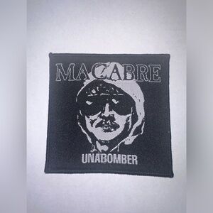 MACABRE, TED KACZYNSKI, UNABOMBER, SEW ON WOVEN PATCH